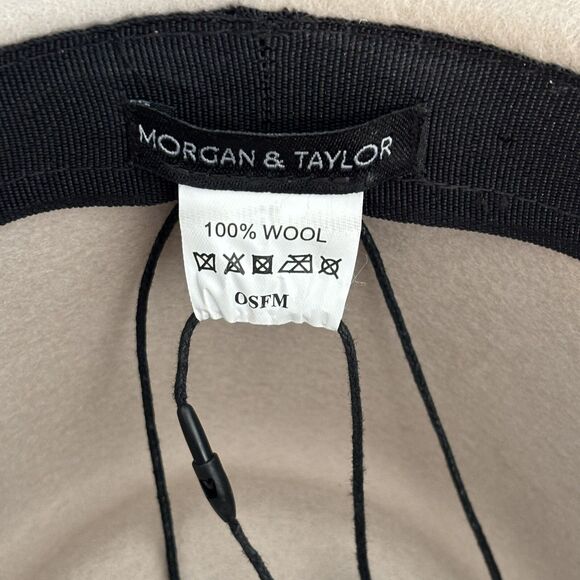 MORGAN & TAYLOR Women’s Fedora Hat 100% Australian Wool Beige - Picture 7 of 8